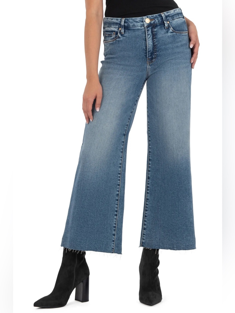 NWT Kut from the Kloth High Rise Meg Fab AB Wide Leg Jeans Size 4